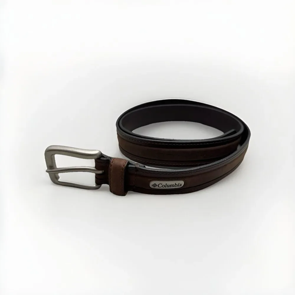 Columbia Sportswear Men’s Belt Size 44 Genuine Leather Brown Style 11C00221